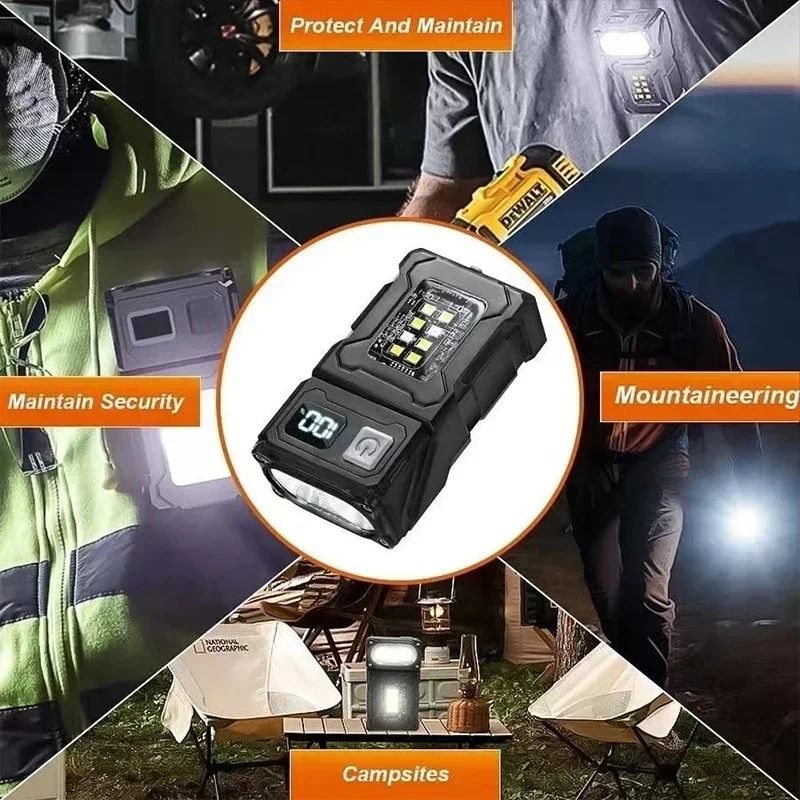 Multifunctional Mini Rechargeable LED Flashlight with Tail Magnet