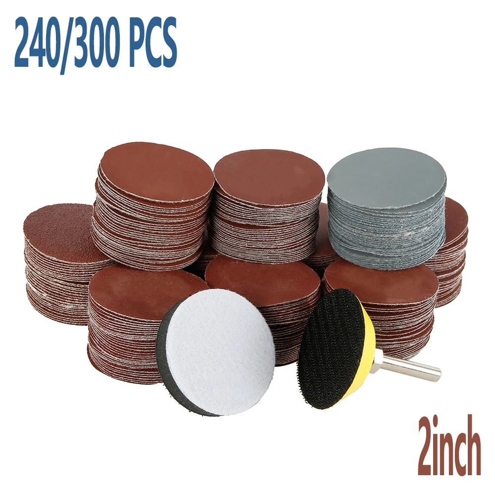 2 Inch Sanding Discs Set Multi Grit Polishing Pads for Rotary Tools and Metal Finishing