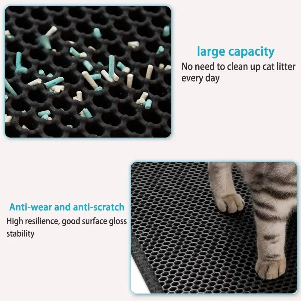 Double Layer Waterproof Cat Litter Mat with Non Slip Design