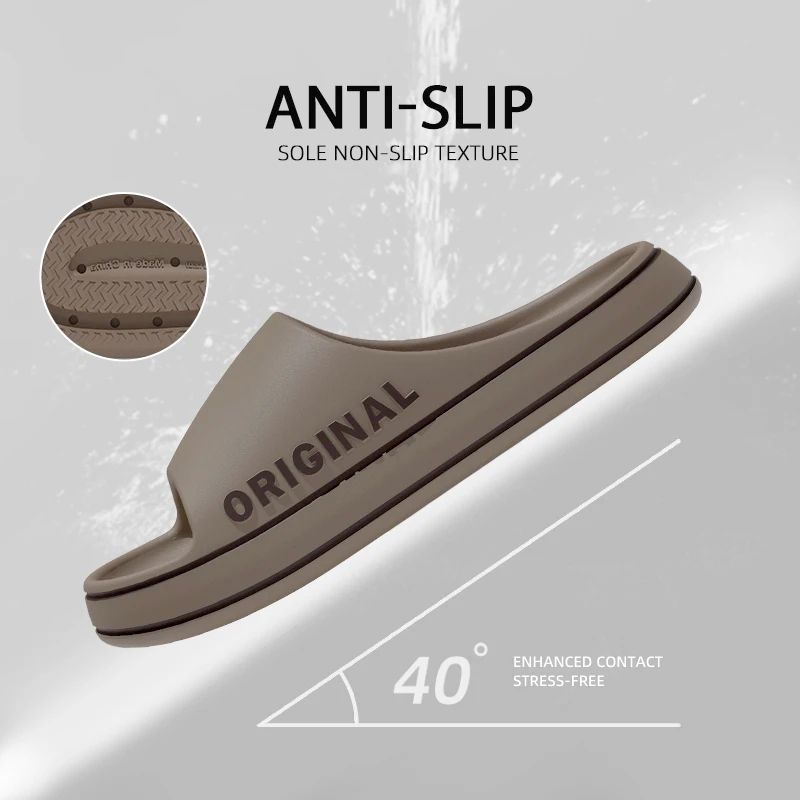Unisex Letter Print Summer Slide Slippers