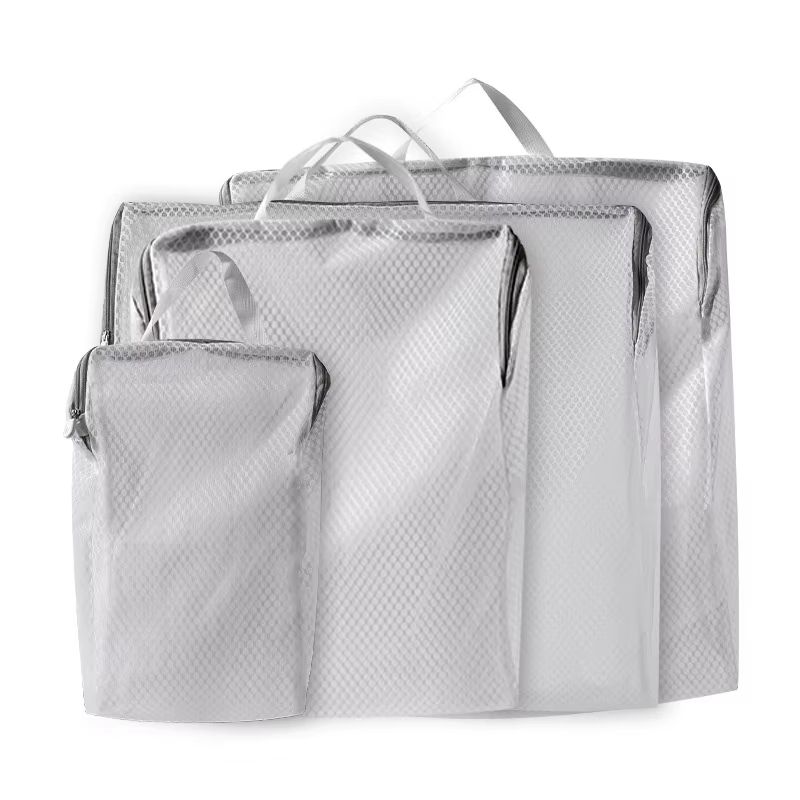 4PCS Mesh Laundry Washing Bags Foldable, Thickened Reusable Wash Bags for Clothing Care
