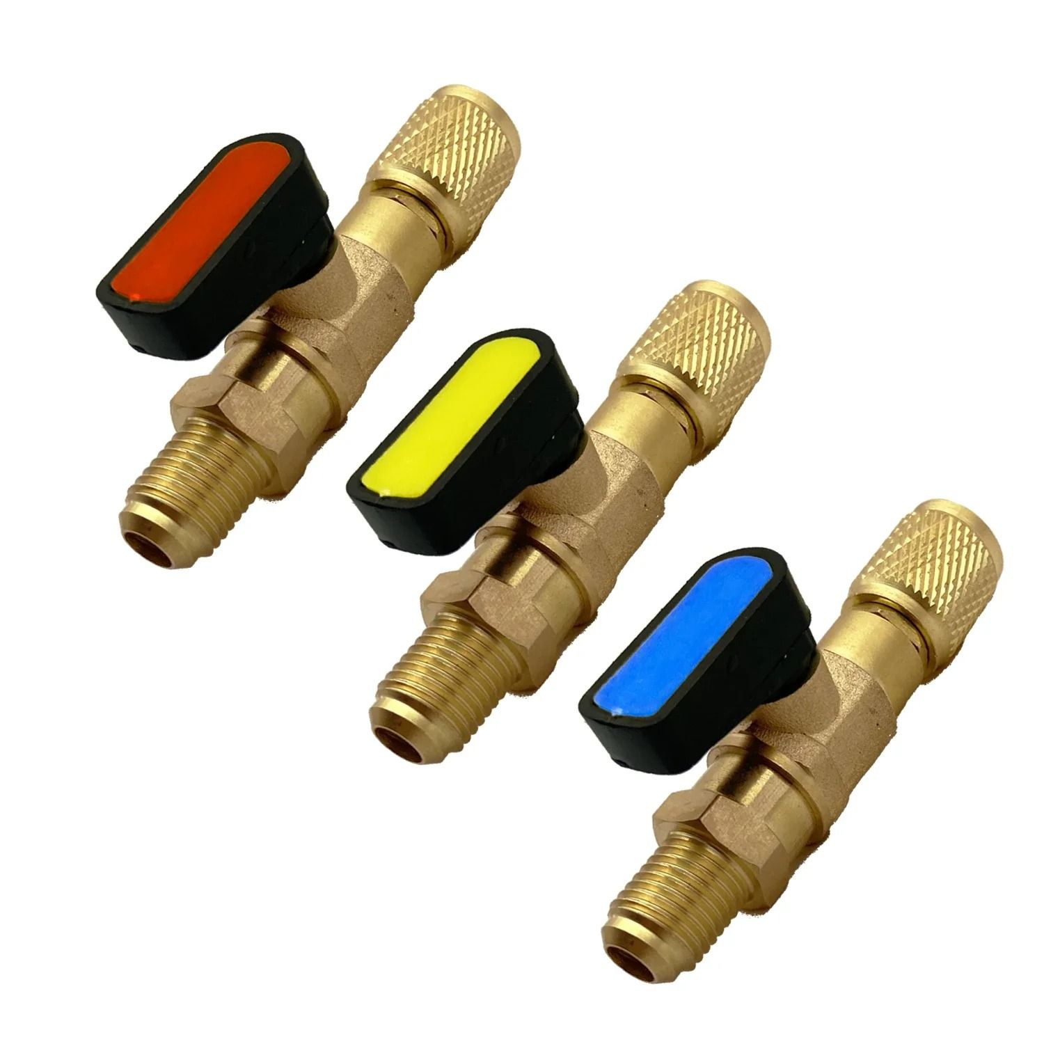 HVAC Refrigerant Ball Valve Adapter 1/4 Inch SAE Straight Shut Off Valve