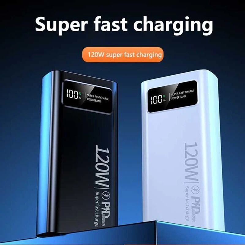 120W Super Fast Charging Power Bank – 50000mAh Ultra-High Capacity – Digital Display Pro Power Station