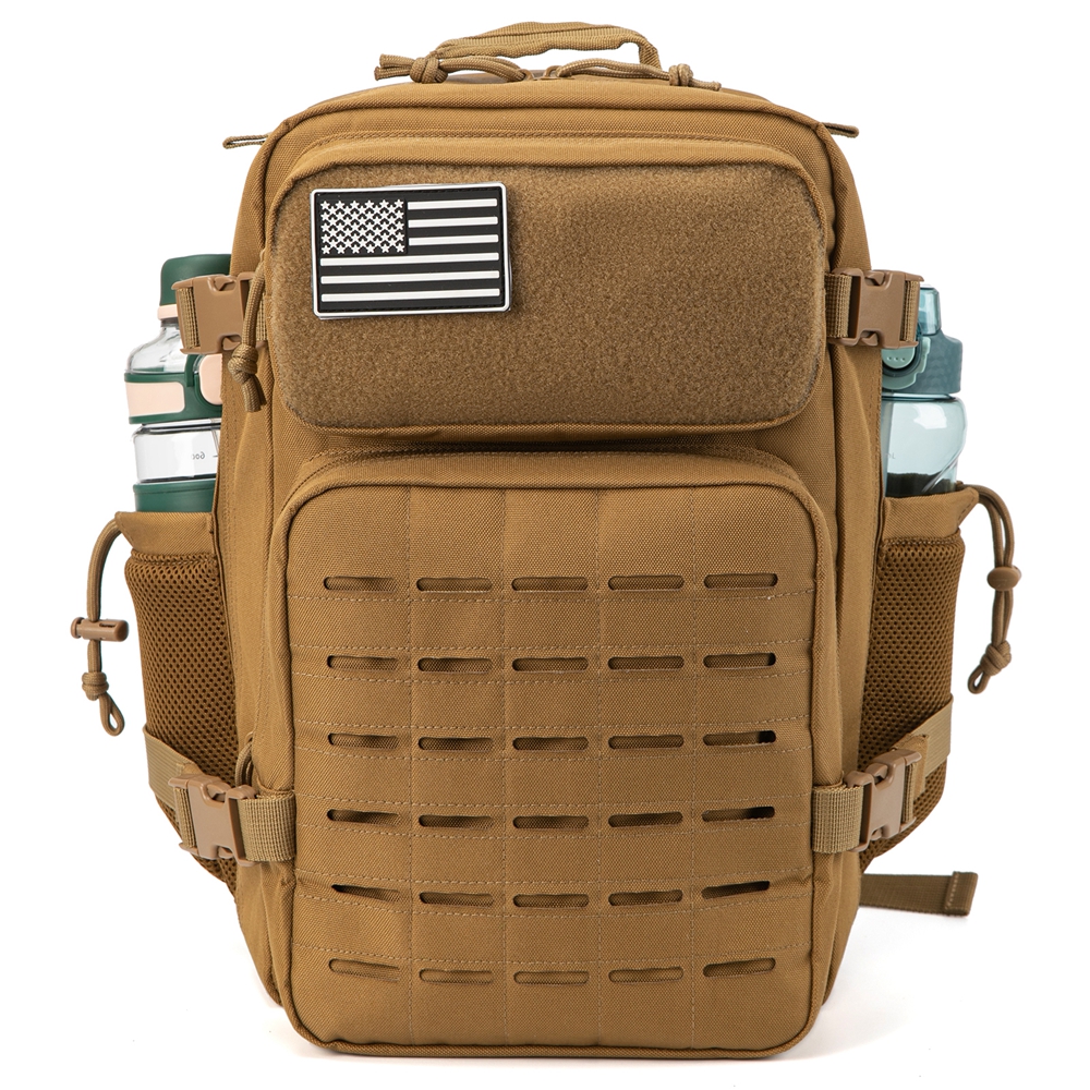 Tactical Backpack with MOLLE for Fitness, EDC, Hiking, and Survival Unisex with Bottle Holder