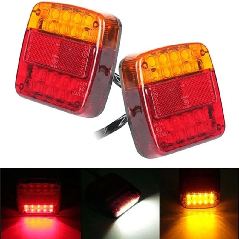 20-LED Waterproof Trailer Tail Light – 12V Rear Warning Brake Light for Trucks & Caravans