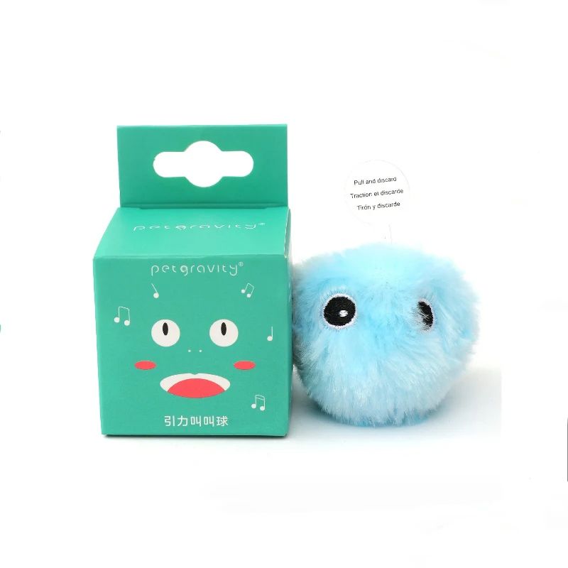 Interactive Ball Smart Cat Toy – Plush Electric Catnip Training Toy with Touch Sound & Squeak, Kitten Pet Product
