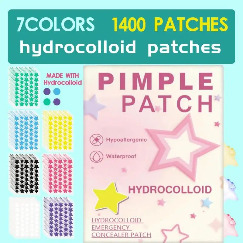 StarGlow 1400-Piece Acne Patch Set – Star Pimple Patches, Acne Spot Stickers, Pimple Patch Stickers
