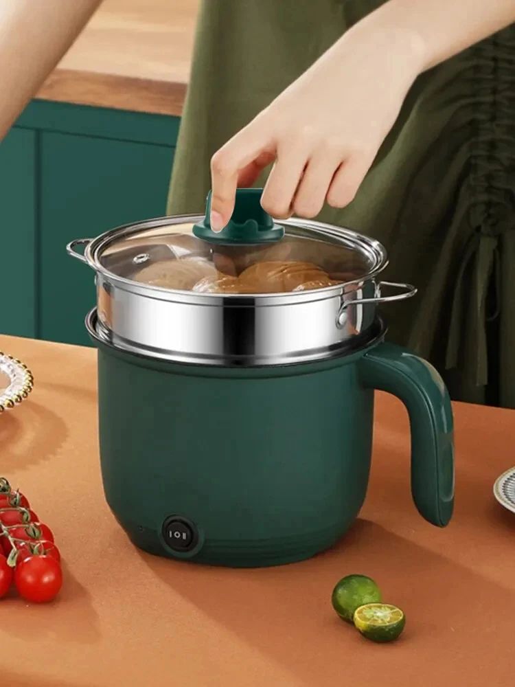 1.5L Mini Electric Cooking Pot Portable Mini Rice Cooker Non Stick Multi Cooker with Steamer