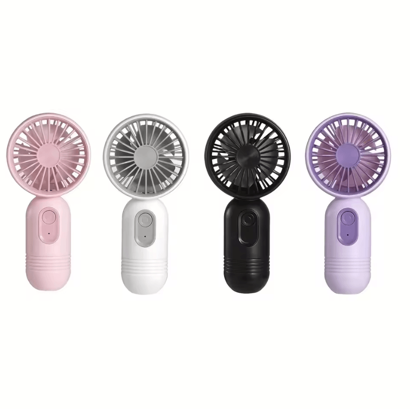 USB Rechargeable Portable Mini Fan – 3-Speed Handheld Cooling Fan for Travel & Everyday Use