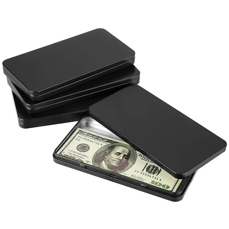 Portable Metal Cash Storage Box Paper Money Holder Tray