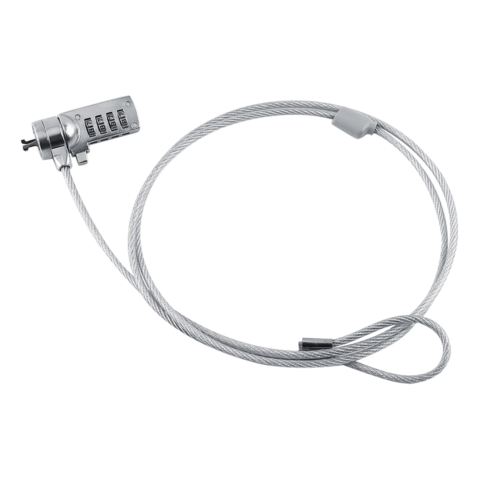 Notebook PC Security Lock Cable, 4 Digit Combination, Theft Deterrent Laptop Lock Chain, Easy Install