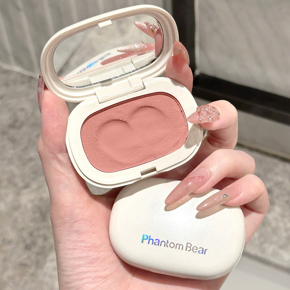 Long-lasting Matte Blush Cream, Silky Texture with High Color Rendering, Natural Low Saturation Blush