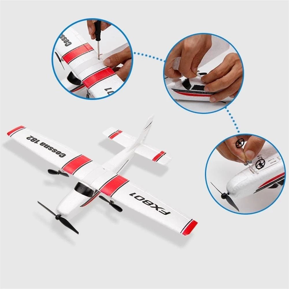 FX801 RC Plane 2.4G 2CH EPP Foam Remote Control Glider Airplane
