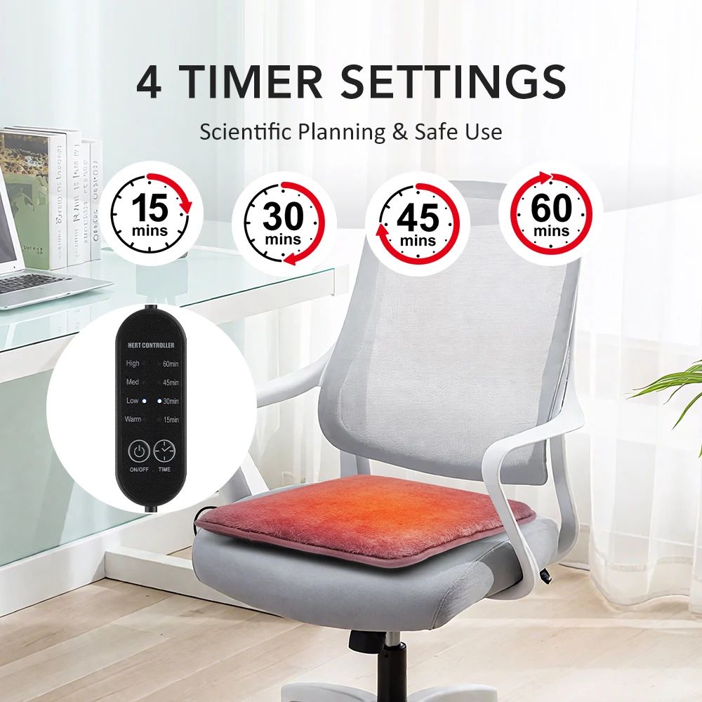 Heated Seat Cushion USB 4 Level Car and Office Warm Pad