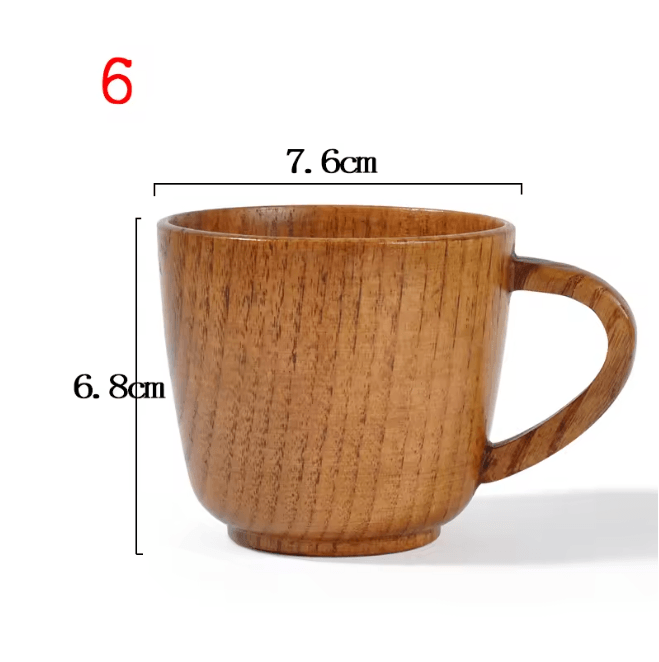 Handmade Wooden Beer Cup Natural Spruce Wood Big Belly Drink Mug