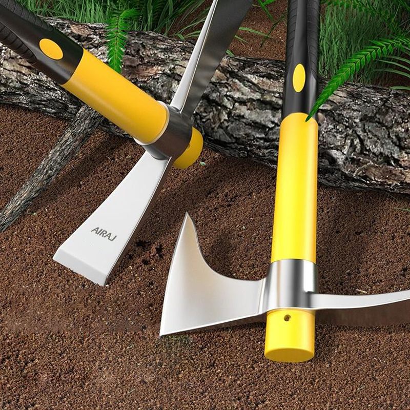 Multifunctional Garden Axe, High Hardness Steel Casting Mountaineering Pick for Outdoor, Gardening & Soil Loosening