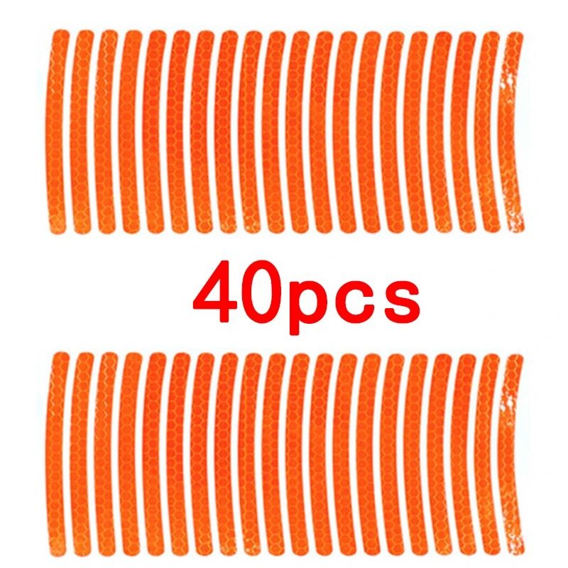 Universal Motorcycle Rim Reflective Stickers Wheel Safety Strip Set