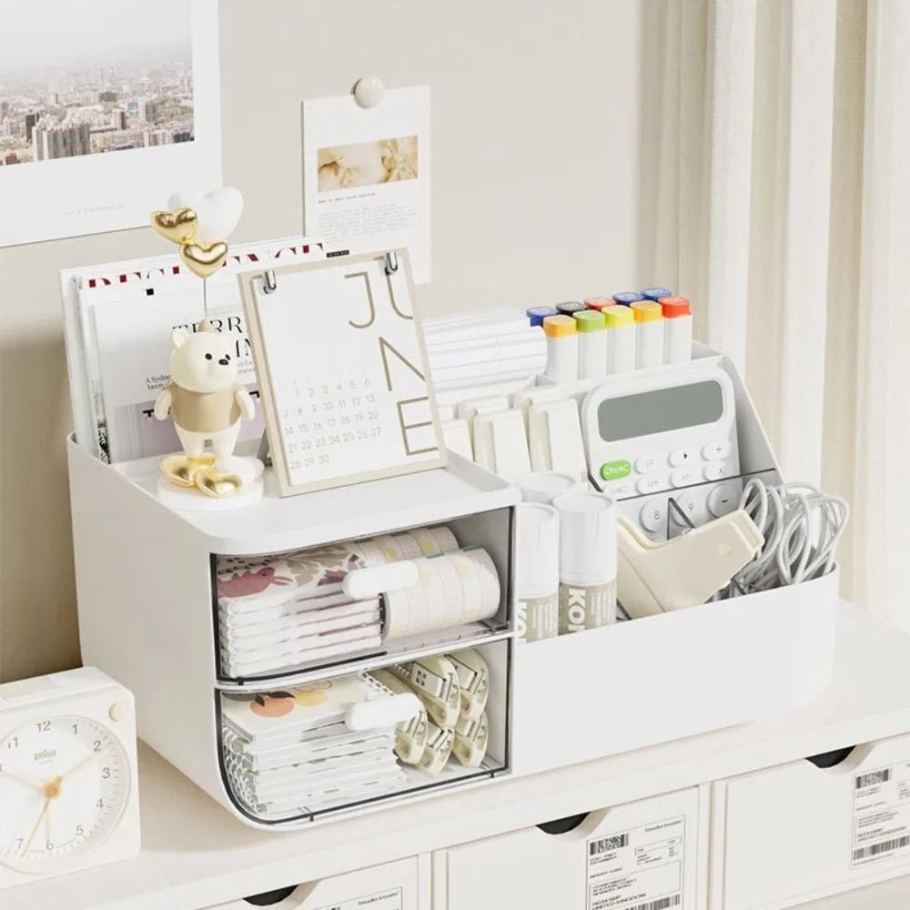 Multifunctional Desk Organizer Stationery and Cable Storage Box