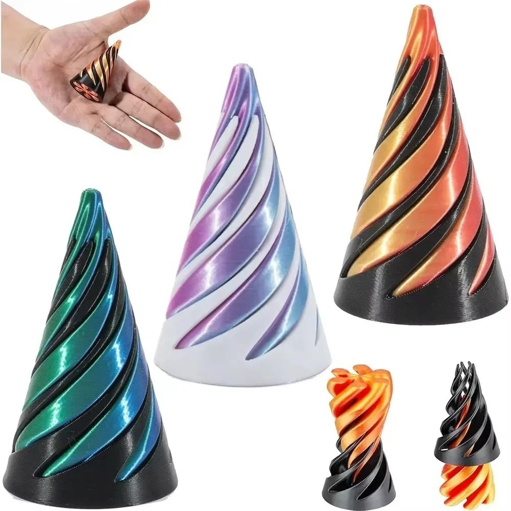 3D Spiral Cone Passthrough Sculpture