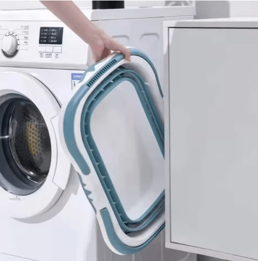 Collapsible Oval Laundry Basket with Handles Space Saving Washing Tub