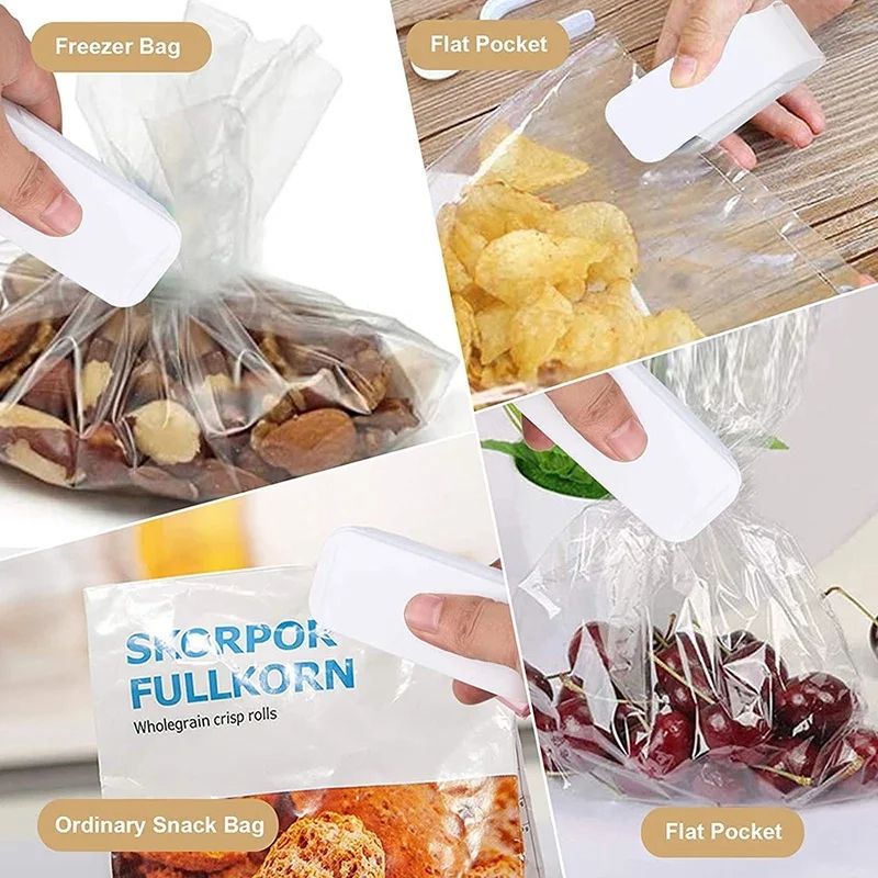 Bag Sealer With Fridge Magnet - Portable Packet & Package Sealer, Perfect Gift for Kitchen Freshness