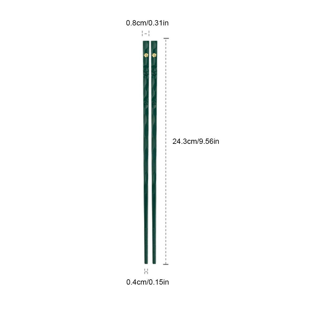 Food Grade Bamboo Shape Reusable Chinese Chopsticks Alloy Sushi Sticks Non Slip Dishwasher Safe