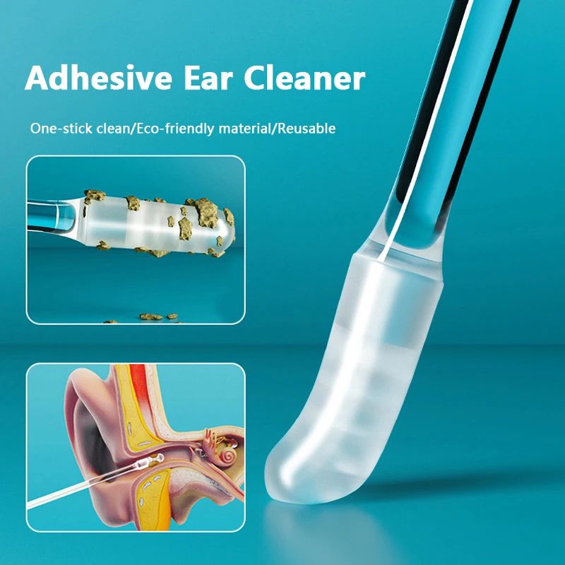 Silicone Ear Wax Removal Tool with Disposable Sticky Tips