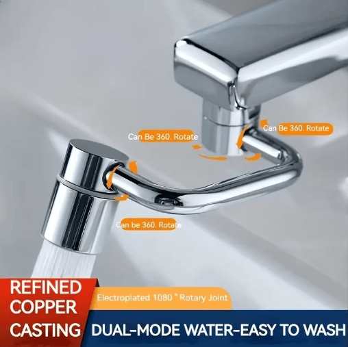 Stainless Steel Robotic Arm Faucet Aerator with 1080 Degree Swivel