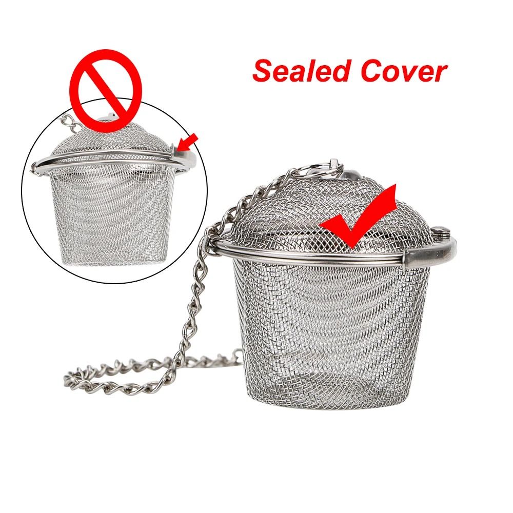 Stainless Steel Mesh Herbal Ball Reusable Tea Spice Strainer