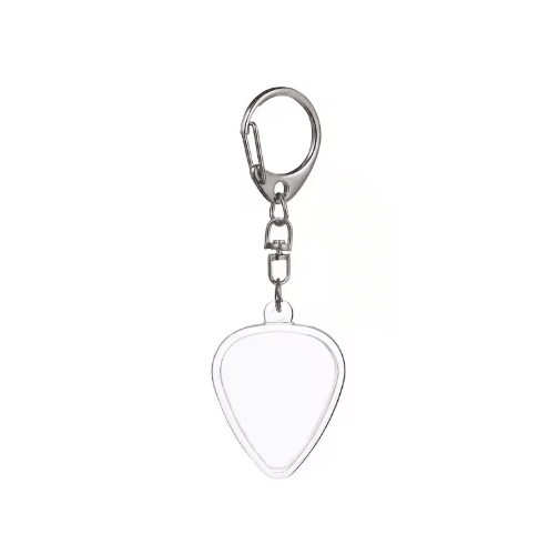 Heart Shaped Guitar Pick Holder Keychain Acrylic Pick Organizer with Secure Lid 1PC
