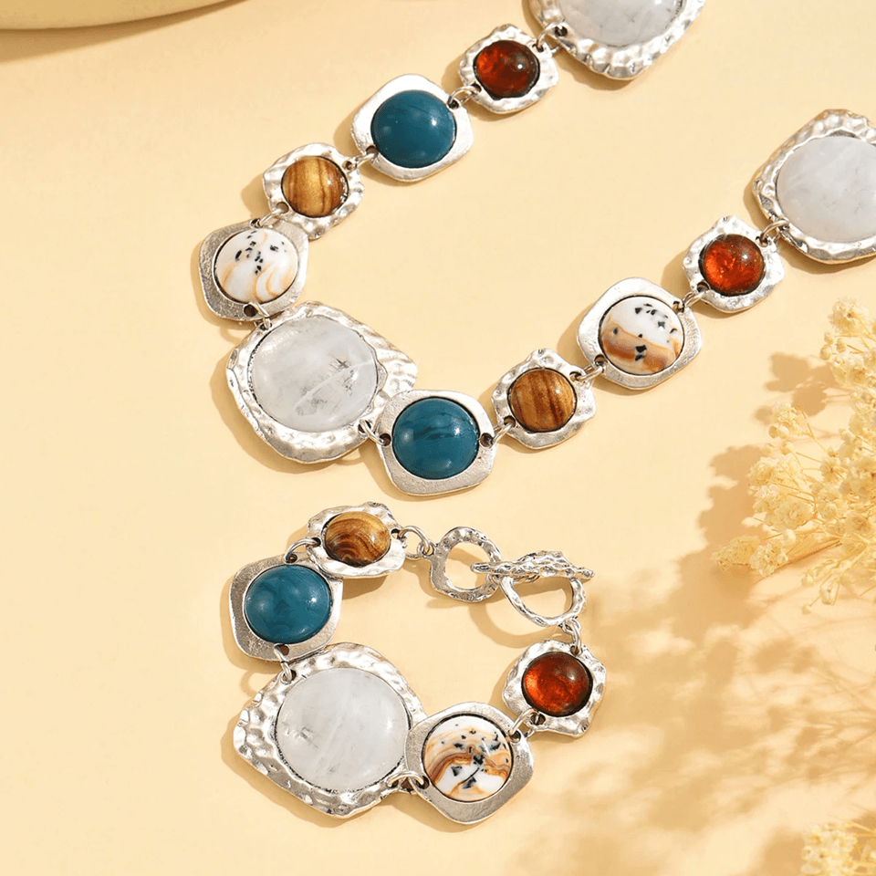 Boho Geometric Chunky Jewelry Set