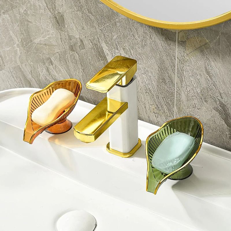 Creative Non-Slip Soap Holder with Suction Cup Drain, Stylish Shower Soap Container