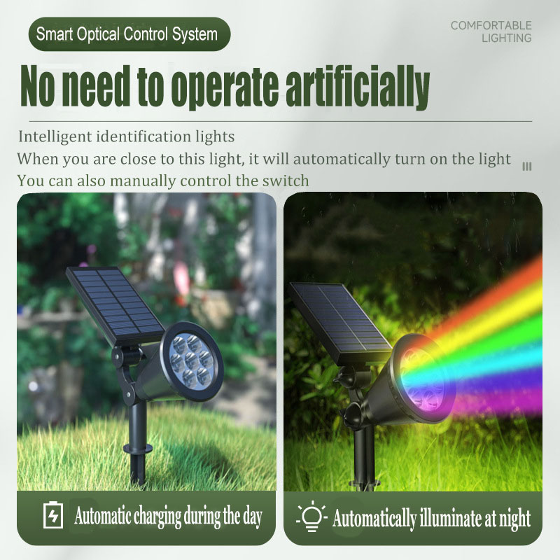Adjustable Spotlight Solar 18 LED Outdoor Lamp, Waterproof Garden Tree Lights, Solar Powered Yard Decoration Light