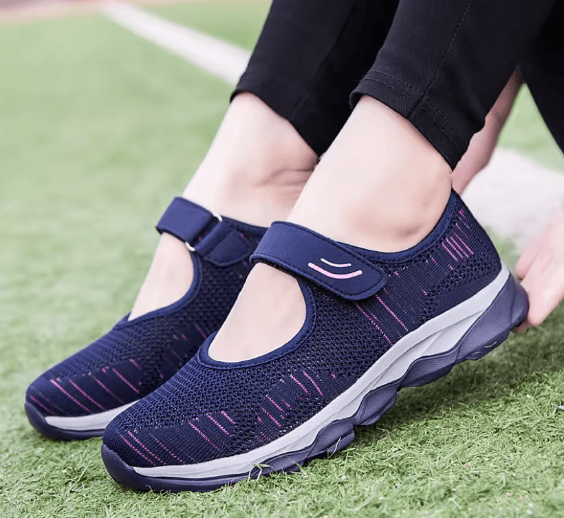Womens Breathable Mesh Platform Sneakers Lightweight Casual Walking Shoes