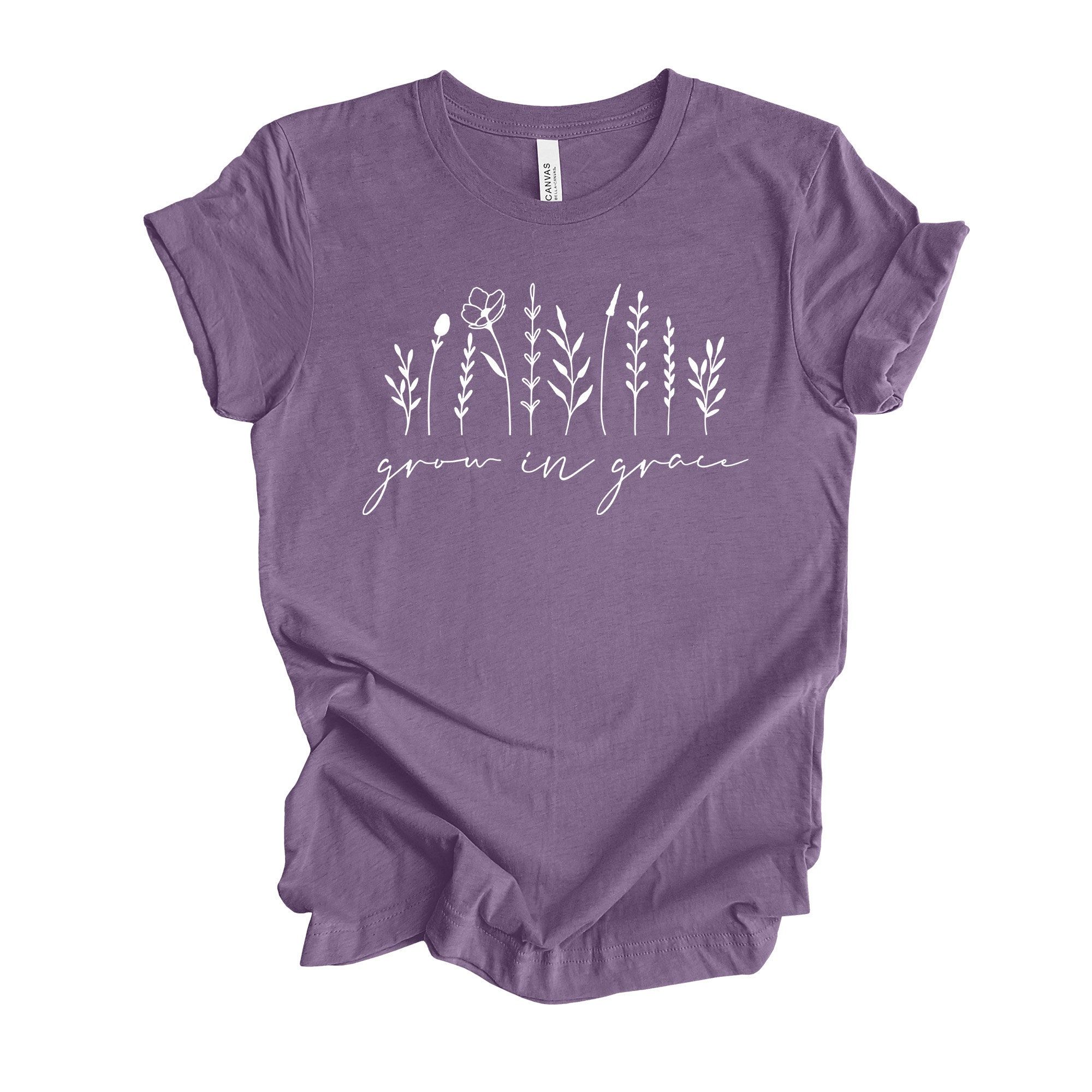 Grow in Grace Christian Tee Wildflower Unisex Shirt
