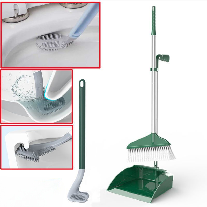 Multifunction Broom and Dustpan Set for Easy Floor Sweeping