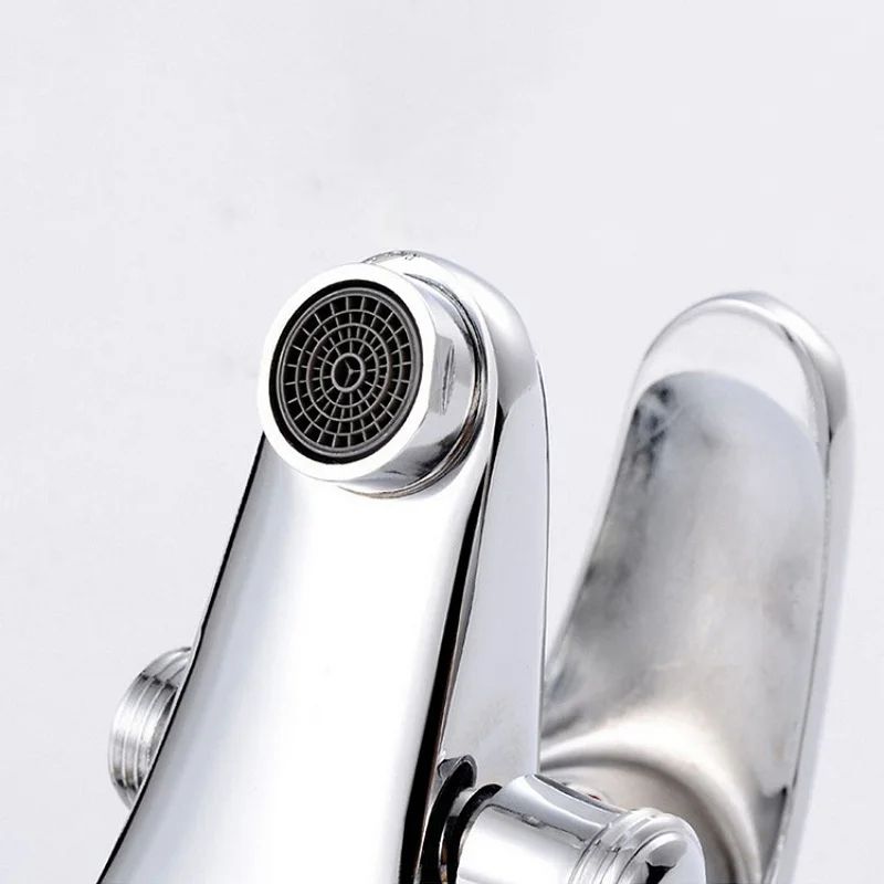 Double Hole Bathroom Basin Mixer Faucet