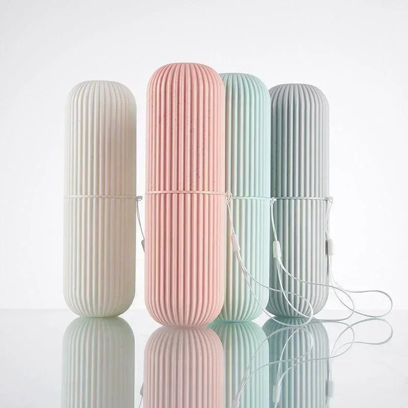 Gemini said Portable Travel Toothbrush Holder & Toothpaste Storage Case Bathroom Organizer Cup