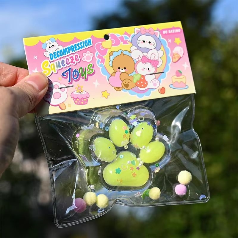 Kawaii Taba Cat Paw Plush Fidget Squeeze Toy