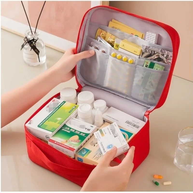 Large Capacity Travel Medicine Bag - Portable First Aid Kit for Home & Outdoor