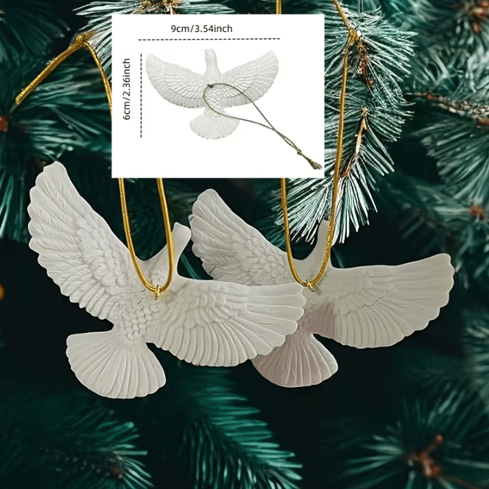 Creative Dove Ornament Resin Statue – Peaceful Bird Home & Festival Decor