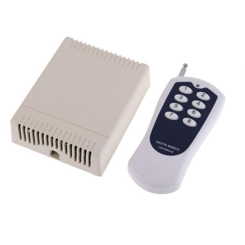 8 Channel Wireless Remote Control Switch Kit, DC12V/24V RF Transmitter, Receiver for LED Lights, Relays, Motors