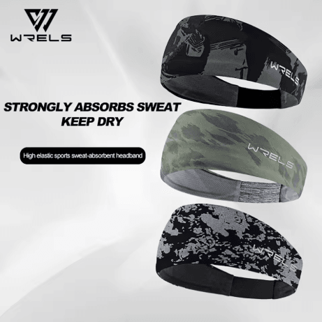 Unisex Sweat Absorbing Sports Hair Band Breathable Antiperspirant Headband for Running Yoga and Basketball