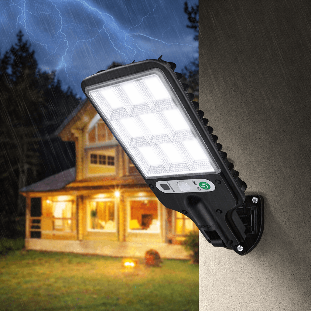 Solar Smart Outdoor LED Wall Light with PIR Motion Sensor & Rechargeable Solar Power