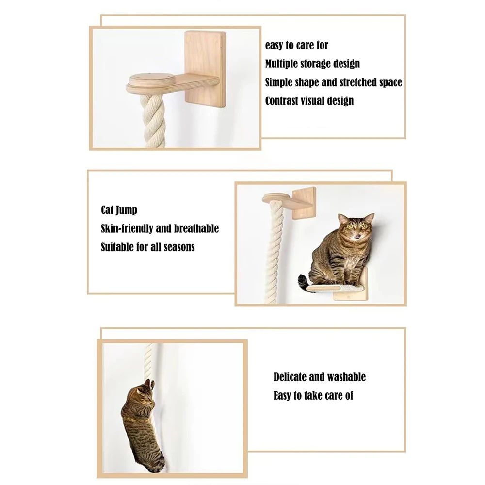 Wall Mounted Cat Climbing Shelf Tree