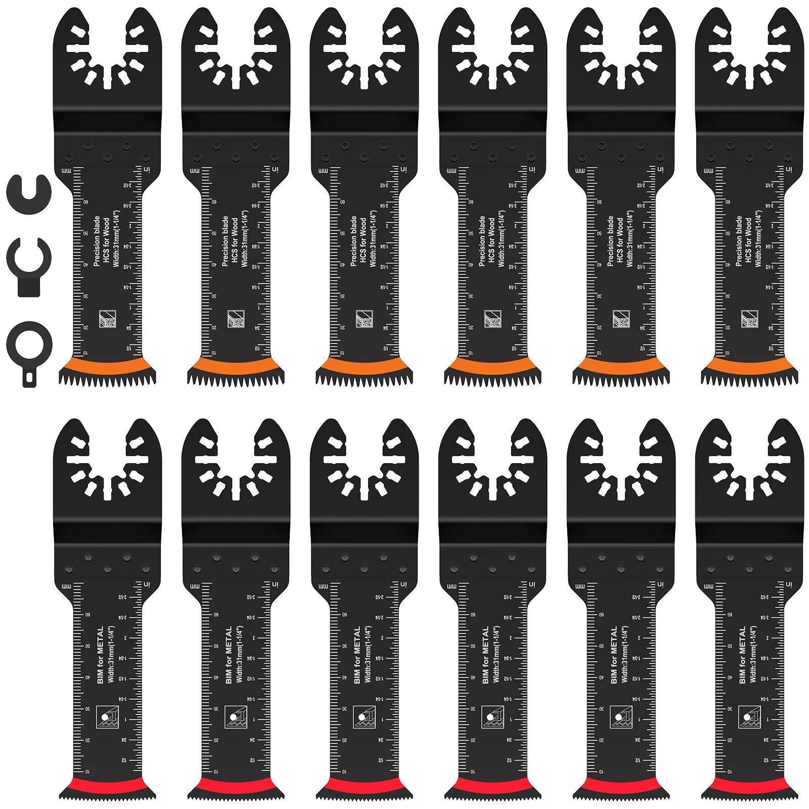 Universal Oscillating Saw Blades Multi-Material Quick-Release Multi Tool Blade Set