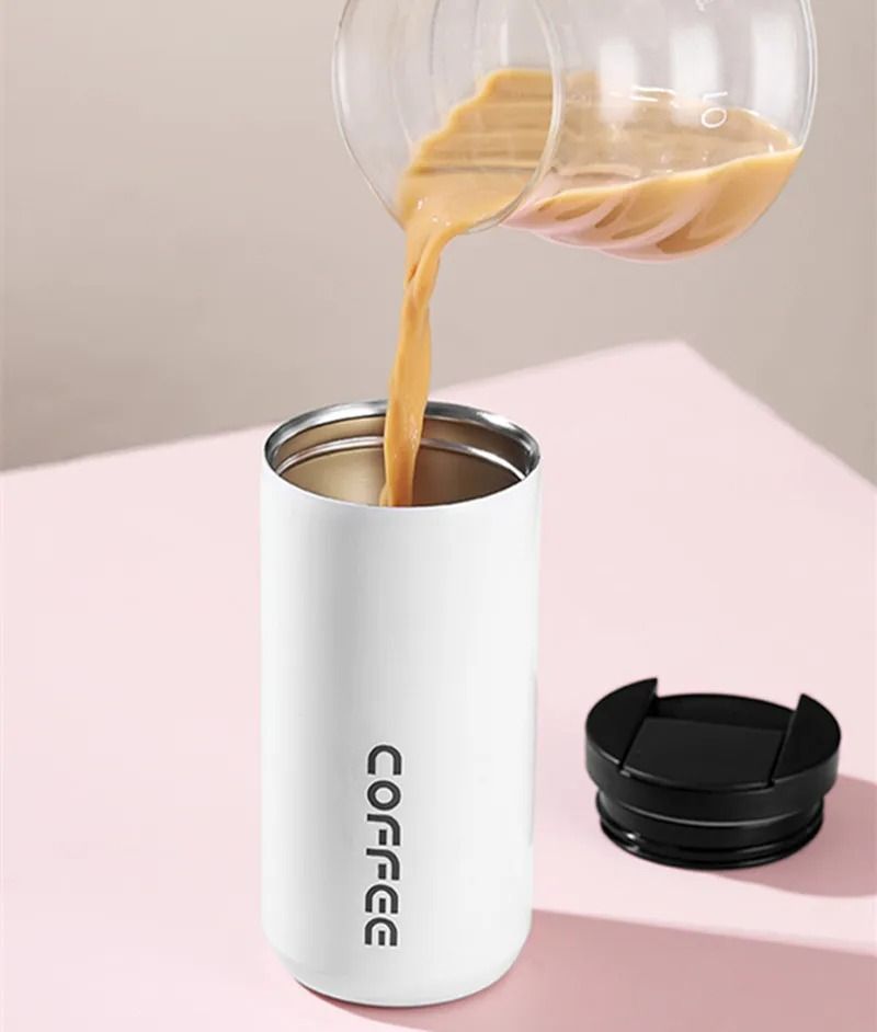 Stainless Steel Thermal Coffee Mug 400ml Leak Proof Travel Cup