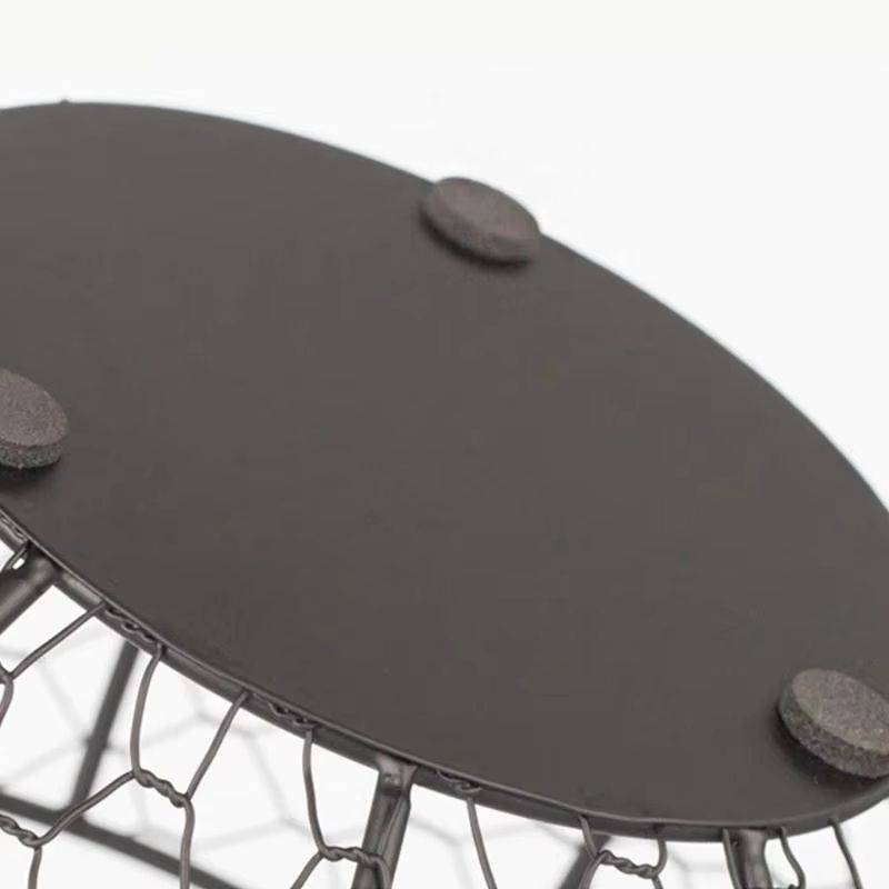 Kitchen Metal Wire Egg Basket With Farm Chicken Cover