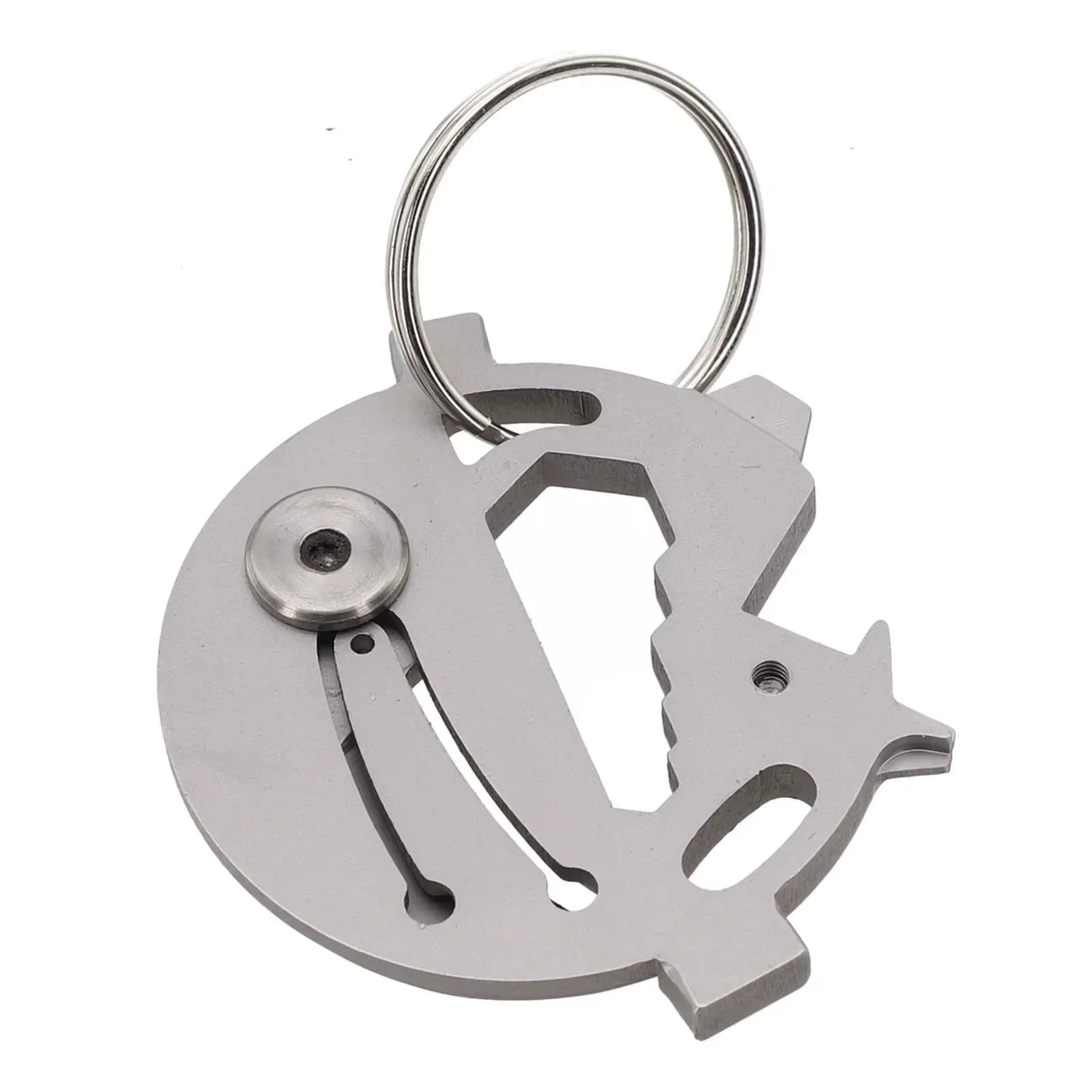 Coin Round Stainless Steel Multifunction Folding Tool
