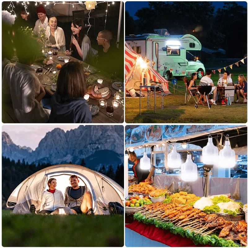 Super Bright USB Rechargeable LED Tent Light – 5-Mode Portable Camping & Emergency Lantern